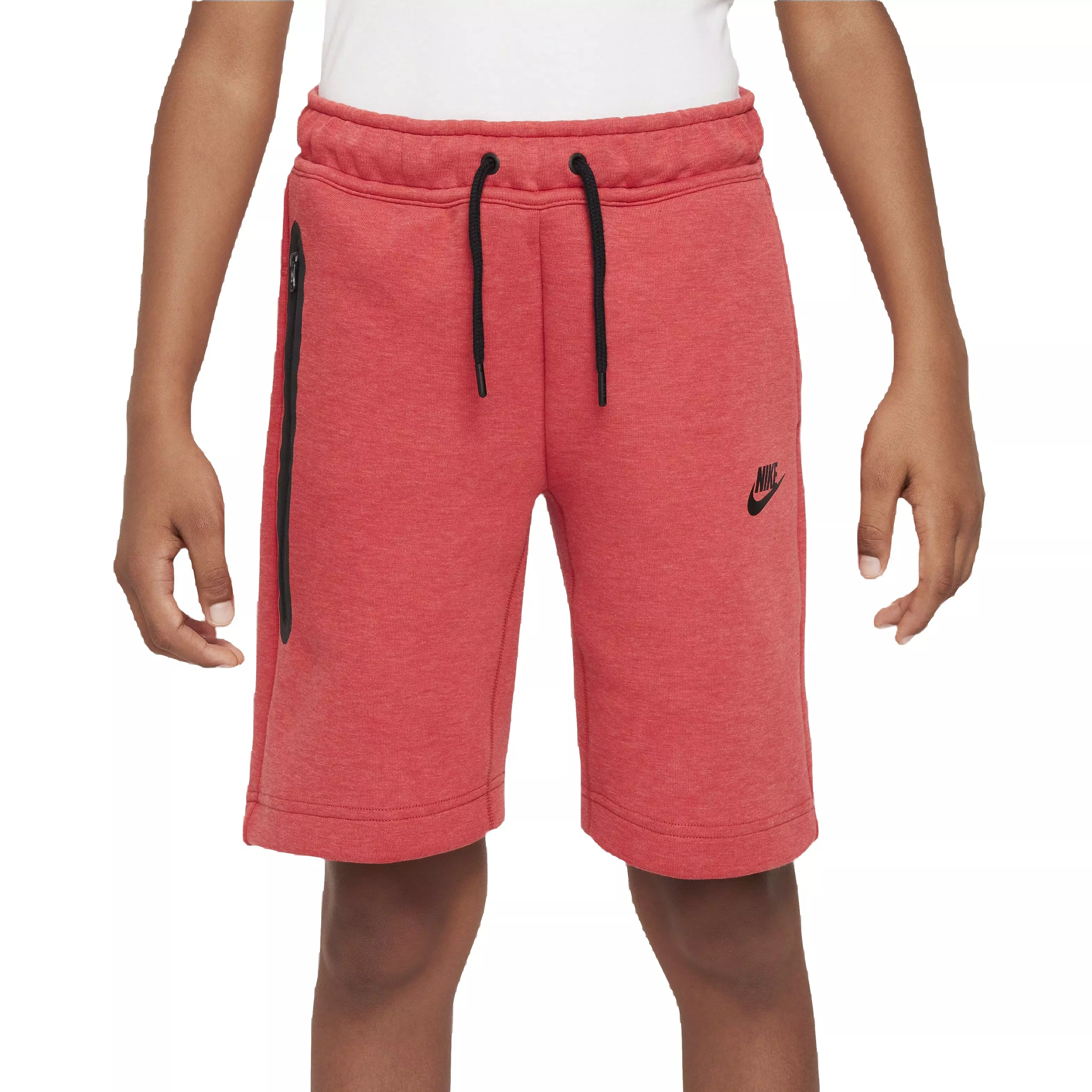 Nike Boys Tech Fleece Shorts Red Red Size XL